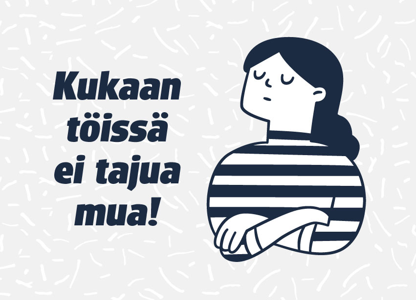 Animaatiokuva turhautuneesta henkilöstä